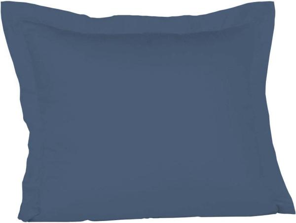 Fleuresse Mako-Satin-Kissenbezug uni colours 6073 denim 35x40 cm Stehsaum