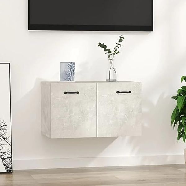 Wandschrank Betongrau 60 x 36,5 x 35 cm Holzwerkstoff