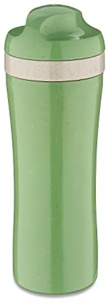 Koziol Trinkflasche Oase, Wasserflasche, Kunststoff-Holz-Mix, Nature Leaf Green, 425 ml, 7708703