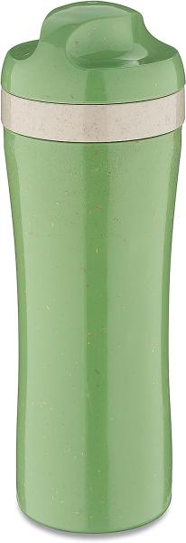 Koziol Trinkflasche Oase, Wasserflasche, Kunststoff-Holz-Mix, Nature Leaf Green, 425 ml, 7708703