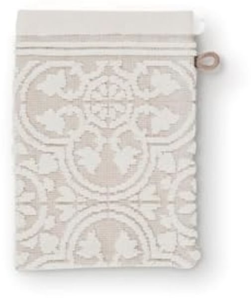 PiP Studio Waschhandschuh Tile de Pip Waschhandschuh khaki 16x22cm (1 Stück), 100% Baumwolle (225547)