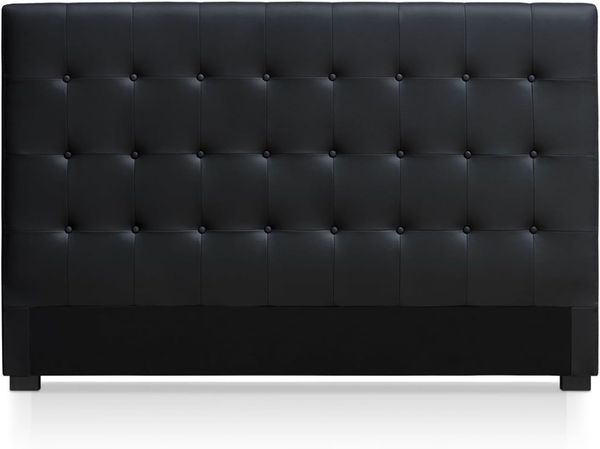 Menzzo Luxor Kopfteil Bett 180cm mit Kunstlederbezug Schwarz