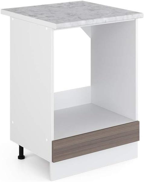 Vicco Küchenschrank R-Line Hängeschrank Unterschrank Küchenzeile Küchenunterschrank Arbeitsplatte, Möbel verfügbar in anthrazit und weiß (edelgrau mit Arbeitsplatte, Herdumbauschrank 60 cm)