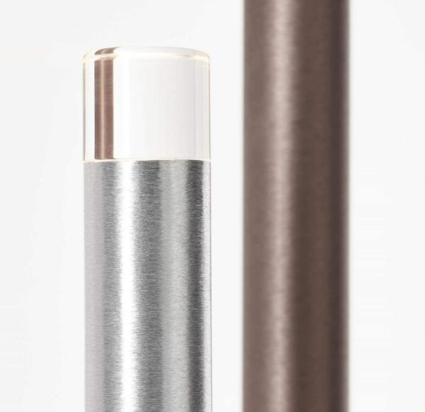 BRILLIANT Lampe Cembalo LED Standleuchte 5flg alu/schwarz/braun | 5x 4W LED integriert, 362lm, 3000K | Mit Fußdimmer stufenlos dimmbar | Energiesparend und langlebig durch LED-Einsatz Bild 6