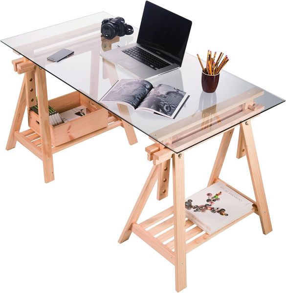 Astigarraga Kit Line Fußhocker Höhenverstellbarer Holzbock "Archi Tec", Tischbein aus Massivholz, 5 Stufen höhenverstellbar: 70-101 cm Bild 4