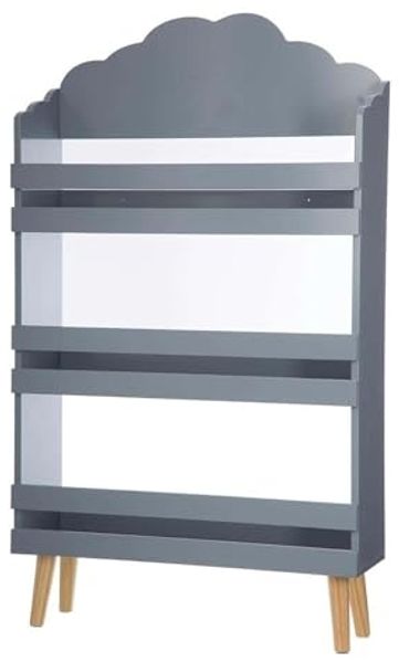 Well Home Kinderregal mit 3 Ablagen in grau