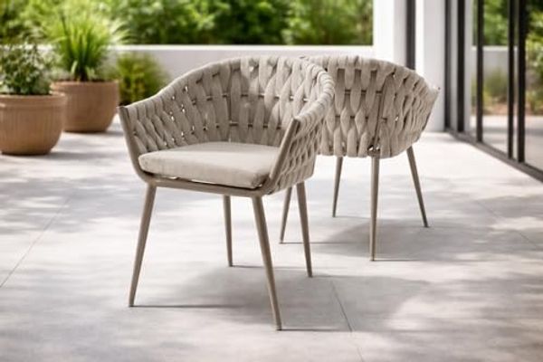 Destiny Gartensessel MOLINO (Set, 2-St), Aluminium, Rope, stapelbar