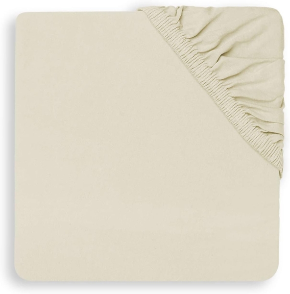 Jollein Jersey Spannbettlaken Ivory 75x95 cm Weiß off white