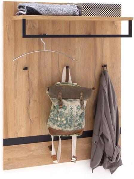 Garderobenpaneel Torrico 4 Grandson Oak 90x113x28 cm Paneel Garderobe