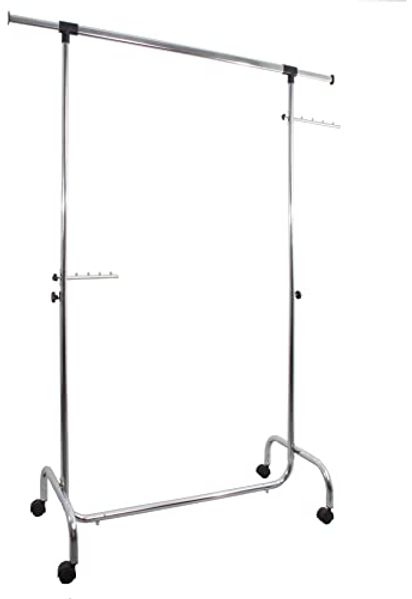 GERSO Kleiderständer Kleiderständer 100 cm breit mit Auszügen, höhenverstellbar, auf Rollen
