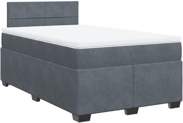 Boxspringbett mit Matratze Dunkelgrau 120x190 cm Samt 3286259