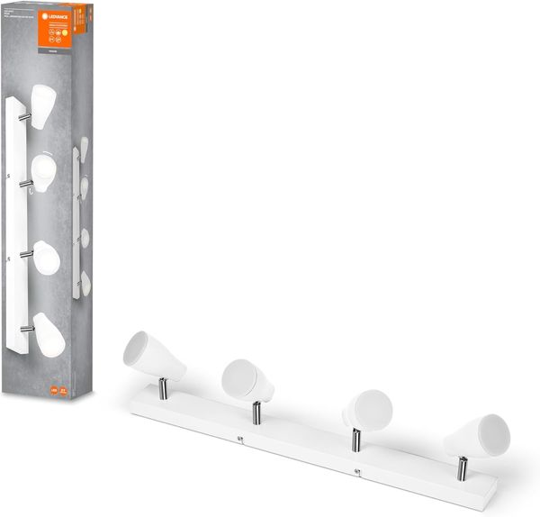 Ledvance ORBIS Slim Moia LED-Deckenleuchte 380mm, weiß, 24W, 2600lm, warmweißes Licht, sehr homogene Lichtverteilung, lange Lebensdauer, fest verbautes LED-Modul, rund, IP20 Schutzklasse, 3000K