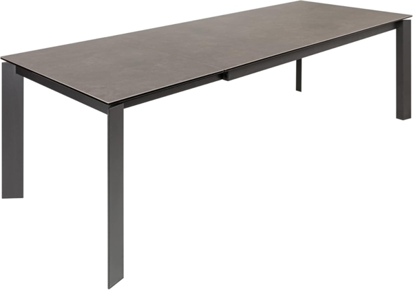 riess-ambiente Esstisch X7 180-240cm anthrazit (Einzelartikel, 1-St), Keramik · Sicherheitsglas · Metall · ausziehbar · Modern Design