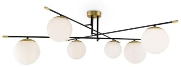 Maytoni Deckenleuchte Nostalgia 6-flammig gold weiß