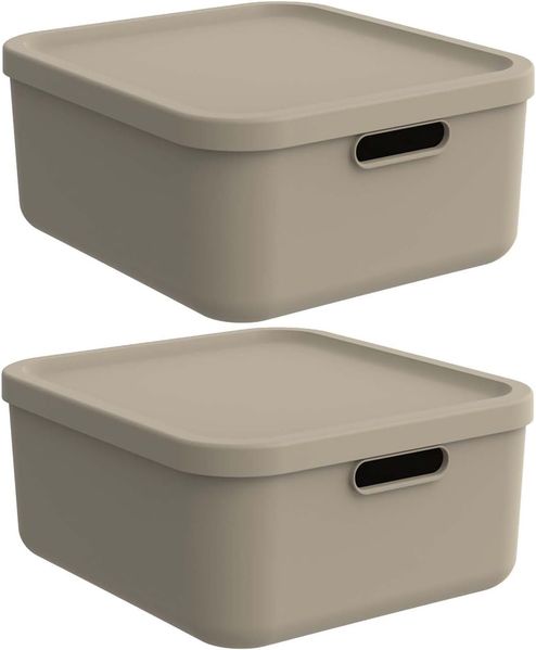 ROTHO Aufbewahrungsbox Albula Light 2er-Set Aufbewahrungskiste 20l (Aufbewahrungsboxenset, 2er-Set)