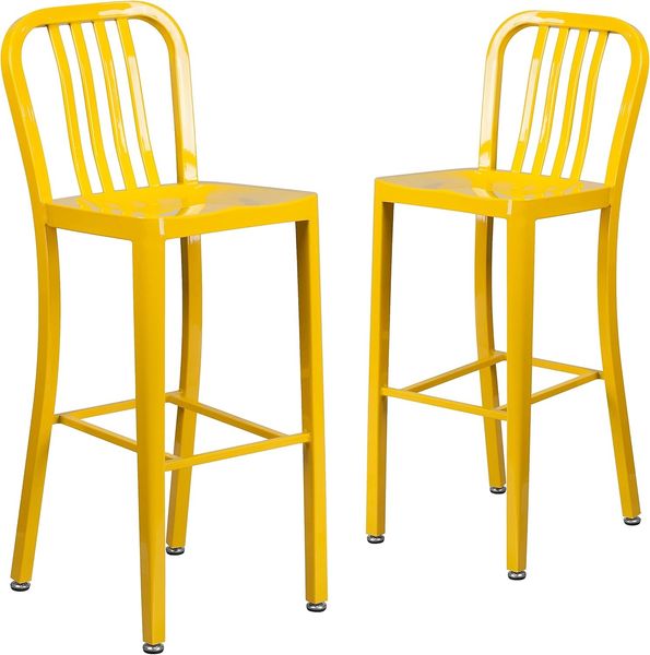Flash Furniture Barhocker, Metall, gelb, 50. 8x39. 37x109. 22 cm