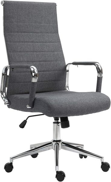 SVITA Elegance Comfort Bürostuhl Stoff dunkelgrau Schreibtischstuhl Drehstuhl