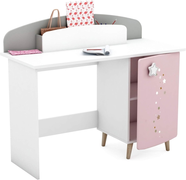habeig Schreibtisch Kinder Schreibtisch Kindertisch Prinzessin Schminktisch Rosa Weiss