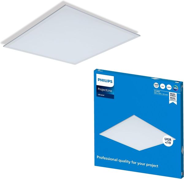 Philips Einbau- und Einlege-Panelleuchte Quadratisch Zimmerdecke Weiß Metall IP20 II