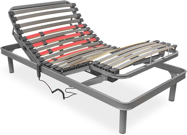 Homey Flexipro Elektrobett mit 5 Ebenen und verstärkter Struktur, ergonomisch, zuverlässig und leise, Deutscher Motor, 90x190 cm