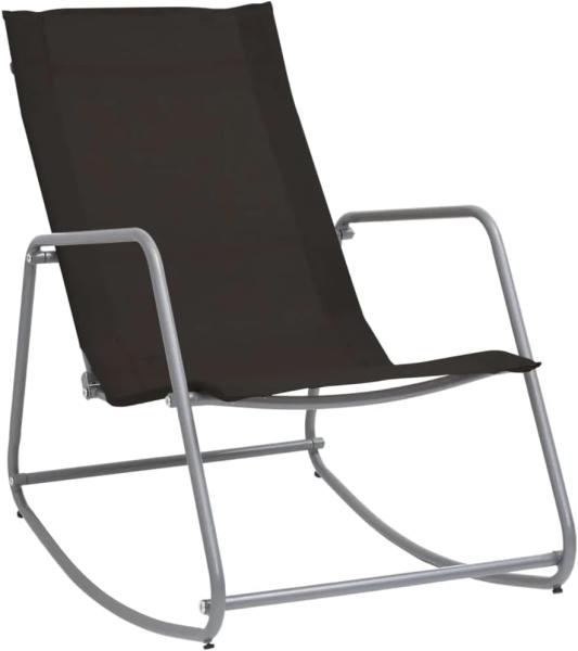 vidaXL Garten-Schaukelstuhl Schwarz 95 x 54 x 85 cm Textilene