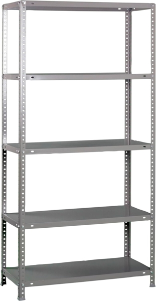 Simonrack Schwerlastregal, Lagerregal, 200 x 100 x 50 Metallregal, Kellerregal, Biegestelle 100 kg, 5 Fachböden, Grau - Comfort Bild 1