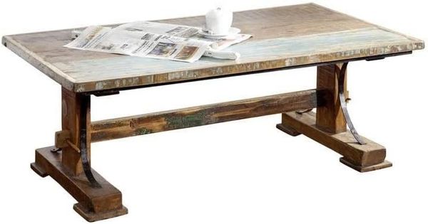 Couchtisch Altholz 120x70x45 mehrfarbig lackiert NATURE OF SPIRIT #06