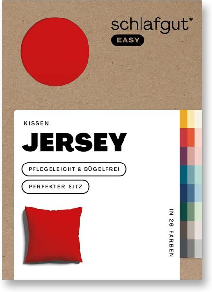 Schlafgut Kissenbezug EASY Jersey, (1 Stück), Kissenhülle mit Reißverschluss, weich und saugfähig, Kissenbezug