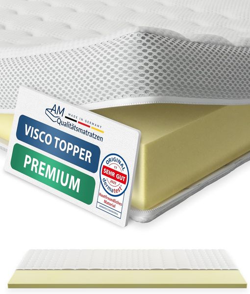 AM Qualitätsmatratzen | Premium Visco-Topper 90x200 cm