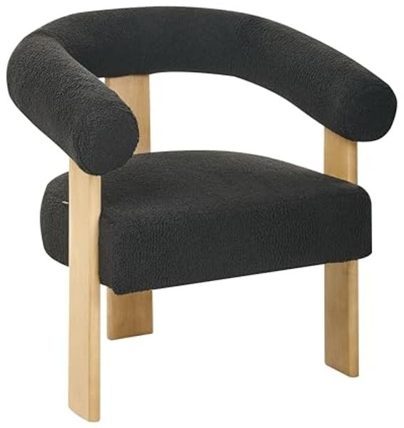 Sessel ILBRO Bouclé Schwarz Hellbraun