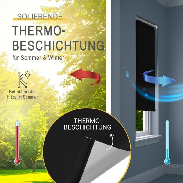 Sol Royal Thermorollo SolReflect T42 für Fenster & Türen Schwarz, 160 x 40 x 3.1 cm Bild 6