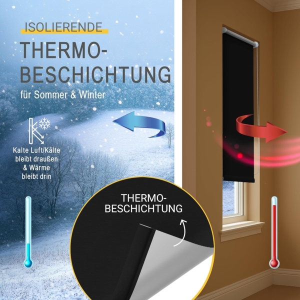Sol Royal Thermorollo SolReflect T42 für Fenster & Türen Schwarz, 160 x 40 x 3.1 cm Bild 5
