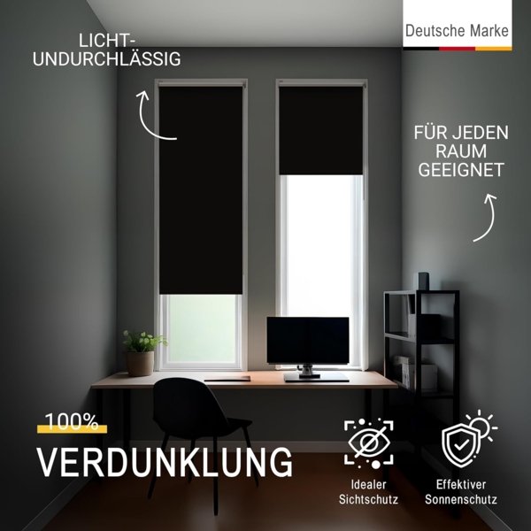 Sol Royal Thermorollo SolReflect T42 für Fenster & Türen Schwarz, 160 x 40 x 3.1 cm Bild 2