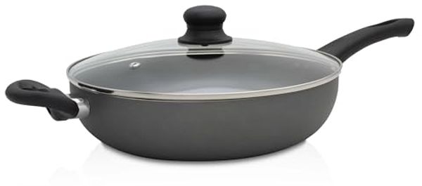 Krüger Bratpfanne Aluminium Großraumpfanne Gourmet, 28 cm, Aluminium (1-tlg), für Induktions-Kochfelder geeignet