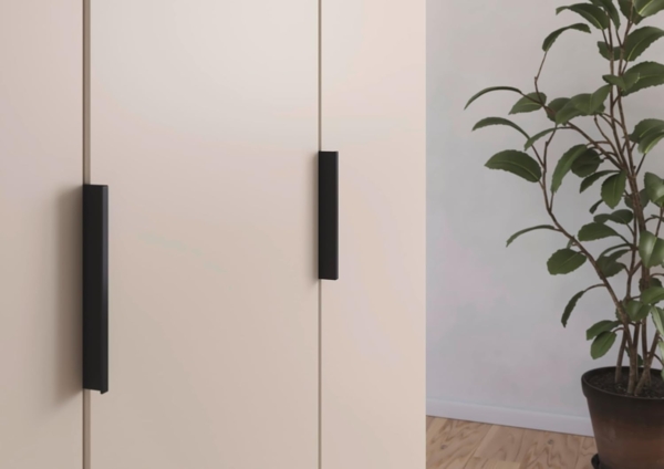 Rauch Möbel Lagoa, Kleiderschrank, Garderobe für Schlafzimmer, Kinderzimmer, Jugendzimmer 4-türig, mit Spiegel, 2 Schubladen, Farbe Beige, Breite 91 cm Bild 7