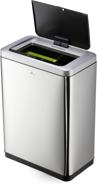 Durable Abfalleimer Sensor 2x20l aus Edelstahl silber