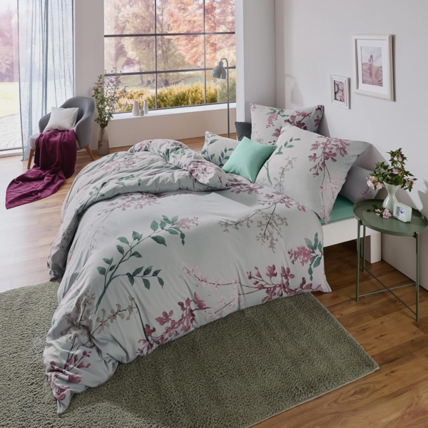 Erwin Müller Bettwäsche Bettwäsche, Jersey, Winter-Jersey Blumen Bild 5