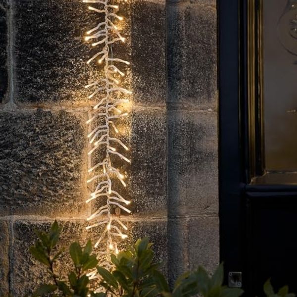 Lights4fun LED-Lichterkette 5m Bicolor LED Cluster Lichterkette