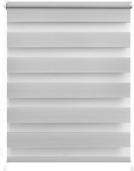 Lichtblick Doppelrollo Lund 90x150 cm (BxL) Grau Verspannt; Klemm- und schraubbar; Lichtdurchlässig und blickdicht