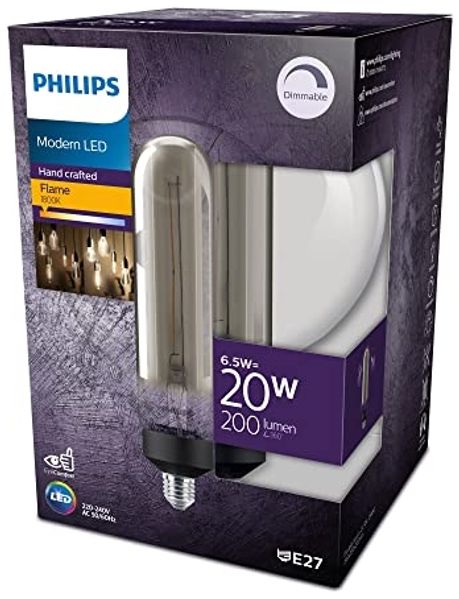 Philips LED E27 Deko Leuchtmittel 6,5W 200lm 1800K extra-warmweiss smoky dimmbar 20,2 x 20,2 x 29,3 cm