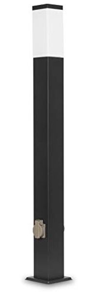 Grafner Außen-Stehlampe Wegleuchte Standleuchte 100cm WL10799 mit 2 Steckdosen, ohne Leuchtmittel, Steckdose