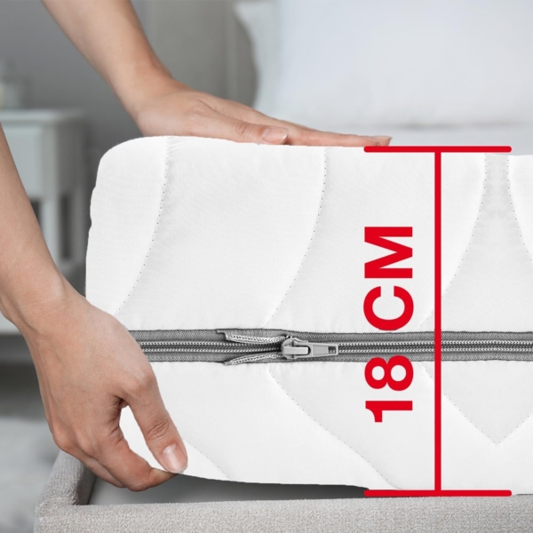 7 Zonen Viskoelastik-Matratze Sleezzz Smart 200 x 200 cm, Höhe 18 cm, Härtegrad H3 mit Air Memoryschaum Bild 3