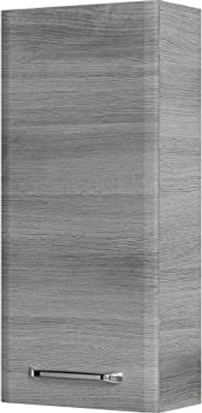 Wandschrank Atlanta / Alika, Holzwerkstoff, Metall, Grau, 30 x 70 x 20 cm