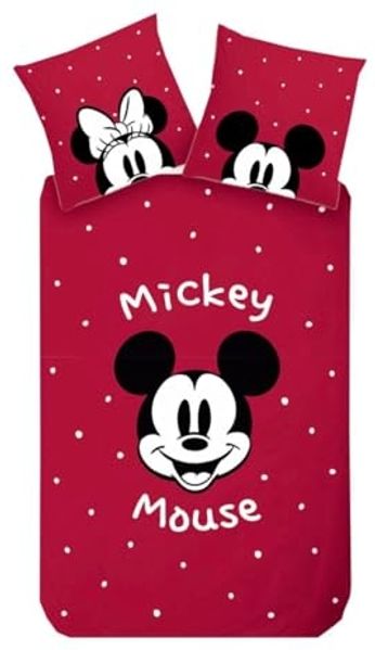 Disney Wendebettwäsche Mickey Mouse Disney 135x200cm, Renforcé, 2 teilig, Minnie Mouse, Wendebettwäsche mit Reißverschluss