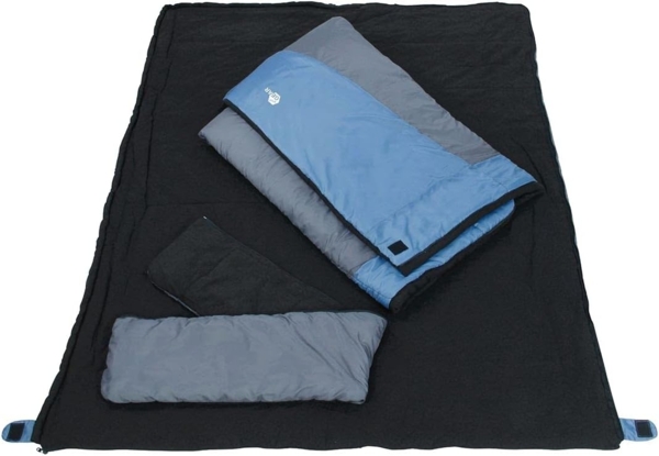 yourGEAR Doppeldeckenschlafsack yourGEAR Schlafsack Sumatra Duo -7°C 230x160cm Futter 100% Baumwolle Bild 4