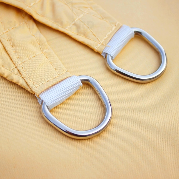 SUNNY GUARD Sonnensegel Dreieck 5 x 5 x 7 m Wasserdicht Sonnenschutz Wetterschutz Segel Baldachin UV Schutz für Balkon Terrasse Garten, Sand Bild 3