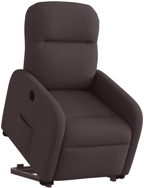 Relaxsessel mit Aufstehhilfe Elektrisch Dunkelbraun Stoff 3302997