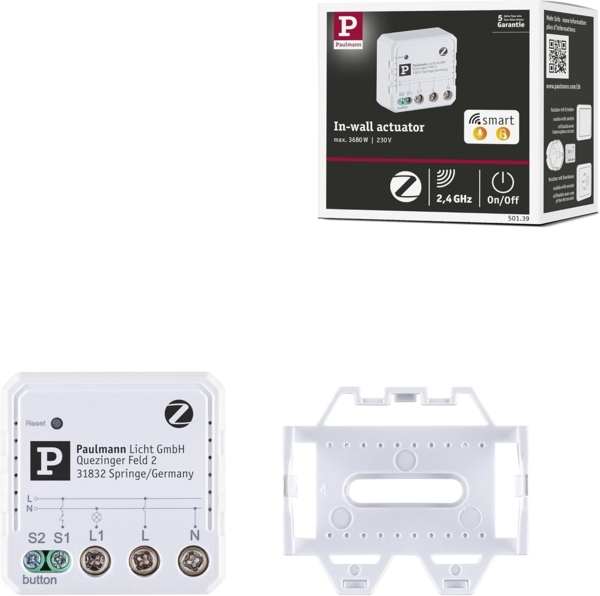 Paulmann SH ZB Unterputzaktor On/Off 230V max 300W 50139
