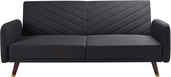 Schlafsofa SENJA Schwarz Kunstleinen