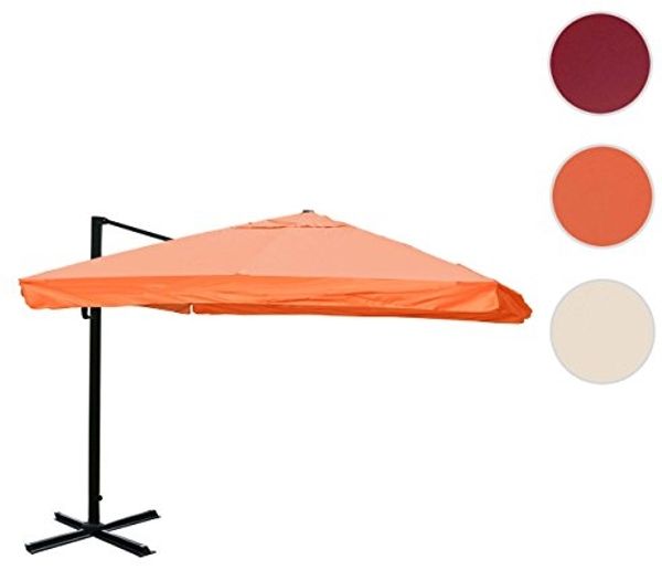 Mendler 'HWC-A96' Gastronomie-Ampelschirm mit Flap, Polyester, Terracotta, 3x3 m, Alu, ohne Ständer Bild 5